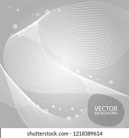 Wave of the many colored lines. Abstract wavy stripes on a white background isolated. Creative line art. Vector illustration EPS 10. Design elements created using the Blend Tool. Curved smooth tape