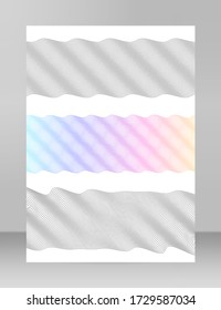 Wave of the many colored lines. Abstract wavy stripes on a white background isolated. Creative line art. Vector illustration EPS 10. Design elements created using the Blend Tool. Curved smooth tape