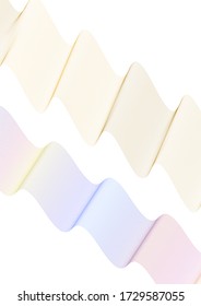 Wave of the many colored lines. Abstract wavy stripes on a white background isolated. Creative line art. Vector illustration EPS 10. Design elements created using the Blend Tool. Curved smooth tape