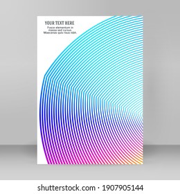 Wave of the many colored lines. Abstract wavy stripes on a white background isolated. Creative line art. Vector illustration EPS 10. Design elements created using the Blend Tool. Curved smooth tape