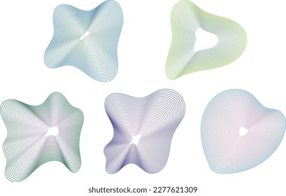 Wave of many colored lines. Abstract wavy lines on an isolated white background. Creative line art. Vector illustration