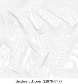 Wave of the many colored lines. Abstract wavy stripes on a white background isolated. Creative line art. Vector illustration EPS 10. Modern technology background, wave design. Vector illustration.