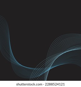 Wave of the many colored lines. Abstract wavy stripes on a white background isolated. Creative line art. Vector illustration EPS 10. Elegant abstract smooth swoosh speed gray wave modern background.