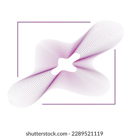 Wave of the many colored lines. Abstract wavy stripes on a white background isolated. Creative line art. Vector illustration EPS 10. Elegant abstract smooth swoosh speed gray wave modern background.