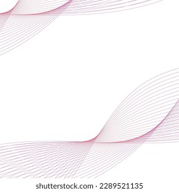 Wave of the many colored lines. Abstract wavy stripes on a white background isolated. Creative line art. Vector illustration EPS 10. Elegant abstract smooth swoosh speed gray wave modern background.