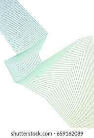Wave of the many colored lines. Abstract wavy stripes on a white background isolated. Creative line art. Vector illustration EPS 10. Design elements created using the Blend Tool. Curved smooth tape