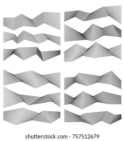 Wave of many gray lines. Abstract wavy stripes on white background isolated. Creative line art. Vector illustration EPS 10. 