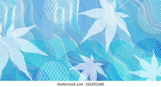 Wave maple Japanese pattern background