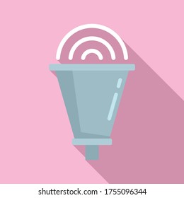 Wave megaphone icon. Flat illustration of wave megaphone vector icon for web design