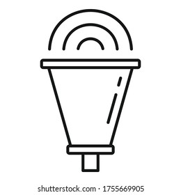 Wave megaphone icon. Outline wave megaphone vector icon for web design isolated on white background