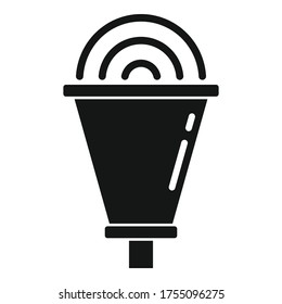 Icono de megáfono ondulado. Ilustración simple del icono del vector del megáfono de onda para el diseño web aislado en fondo blanco