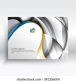 wave metallic elements trendy corporate business background. eps10 vector