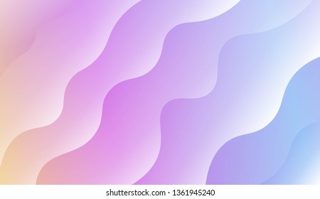 Wave Modern Background. For Business Presentation Wallpaper, Flyer, Cover. Vector Illustration with Color Gradient