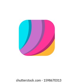 wave modern logo design vector template sign icon
