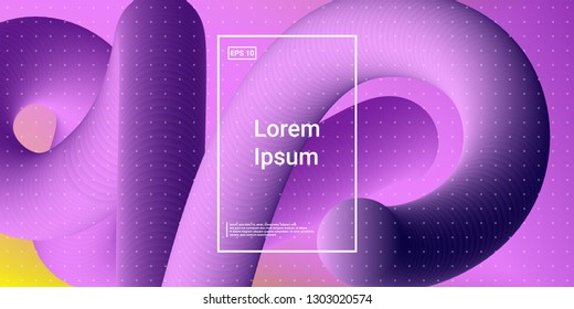 Wave Modern Trendy Background. Creative layout flow shapes. Geometric gradient composition wallpaper. Abstract Minimal Dynamic colorful wavy elements. Template Poster Flyer. Vector illustration EPS10