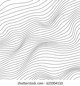 Wave Monochrome Background Simple Linear Halftone Stock Vector (Royalty ...