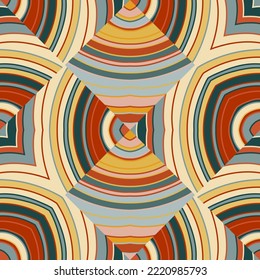 Patrón sin fisuras de mosaico ondulado. Fondo de pantalla con líneas decorativas. Ornamento interminable geométrico lineal dibujado a mano. Diseño para tela, impresión textil, papel de envoltura, cubierta. Ilustración del vector