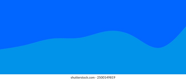 wave mountain blue layer vector abstract, flat graphic layered mountain range blue sea water background design.