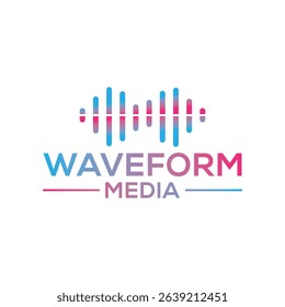 Wave Music logo featuring sound waves, music notes, or fluid lines, ideal for streaming platforms, music producers, or bands. Modern, vibrant, and symbolizing rhythm and flow.
