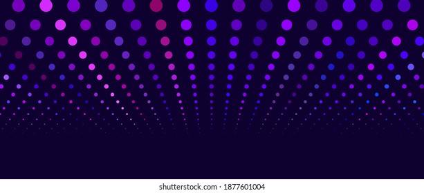 A wave of musical sounds. Abstract background with intertwining multicolored dots. EPS 10 vector.