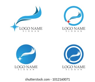 Wave nature icon sign logo