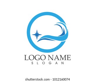 Wave nature icon sign logo