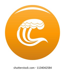 Wave nature icon. Simple illustration of wave nature vector icon for any design orange