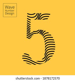 Wave Number Icon Design Background