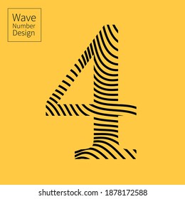 Wave Number Icon Design Background