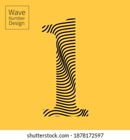 Wave Number Icon Design Background