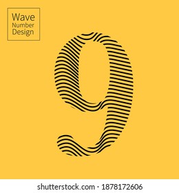 Wave Number Icon Design Background