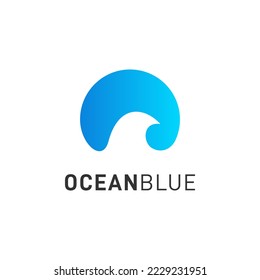Wave ocean abstract logo design