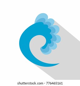 Wave ocean icon. Flat illustration of wave ocean vector icon for web