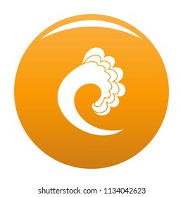 Wave ocean icon. Simple illustration of wave ocean vector icon for any design orange