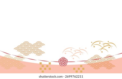 Wave and Ocean Illustration Background
