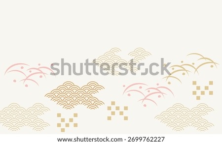 Wave and Ocean Illustration Background
