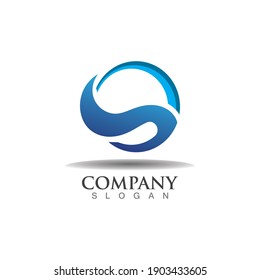 Wave ocean logo design image element vector illustration icon nature