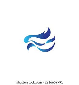 Diseño del logotipo del océano Wave imagen elemento ilustración vectorial naturaleza