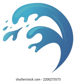 Wave Ocean Logo Flat Design Template Illustration Icon Vector