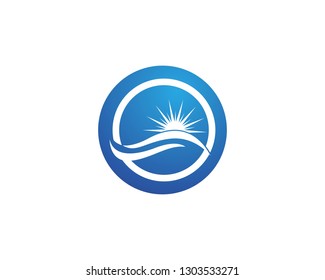 Wave Ocean Logo Template