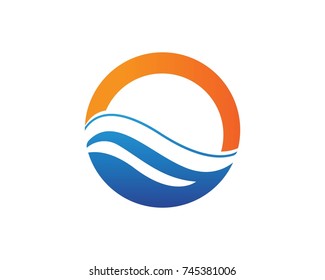 Wave ocean logos symbols