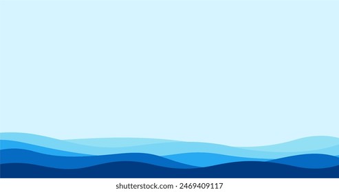 wave ocean sea vector abstract background