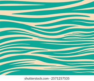 Wave ocean turquoise blue pattern vintage illustration vector layout background poster backddrop textile print art editable