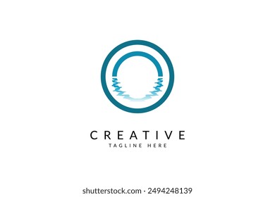 wave of ocean water logo and icon