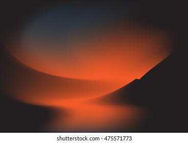 Wave On Absract Orange Background.Colorful Wavy Texture. Business Template