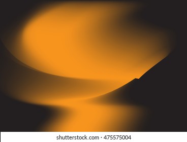 Wave on absract orange  background.Colorful wavy texture. Business Template