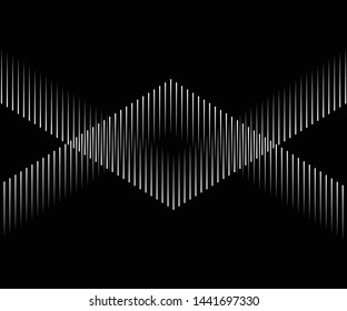 Wave on the black background