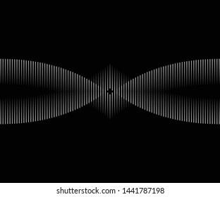 Wave on the black background