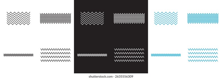 Wave ornament pattern. Wavy zigzag lines. Wave thin line background.  Vector for websites, mobile interfaces, presentations, banner, visual branding etc. EPS 10