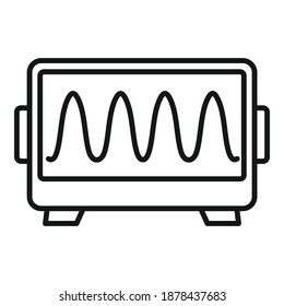 Wave oscillator icon. Outline wave oscillator vector icon for web design isolated on white background